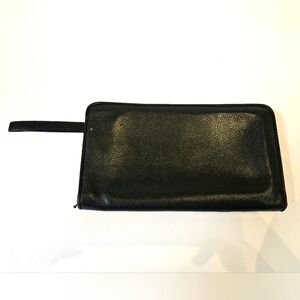 Bally Black Leather Zip Around Wallet and/or Wristlet